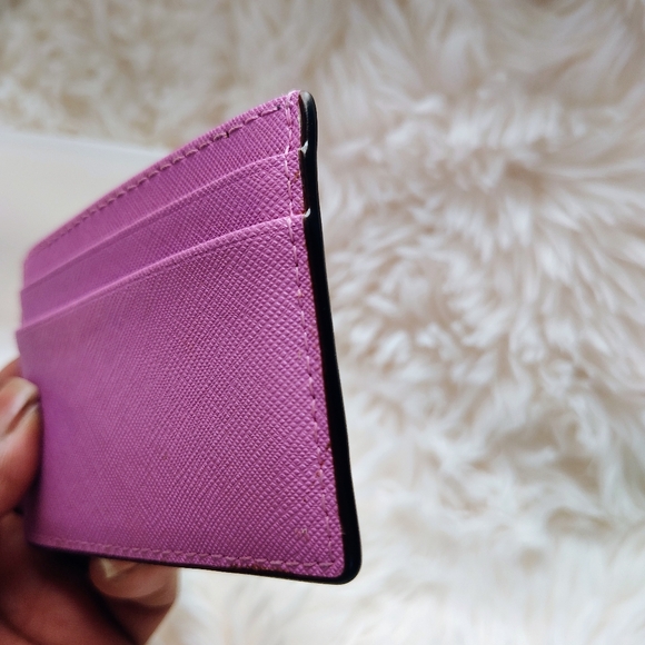 Kate Spade Vibrant Pink Purple Card Wallet - Picture 5 of 8